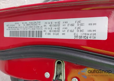 2018 Dodge Journey Crossroad из США, поврежденный, VIN 3C4PDCGG0JT448962